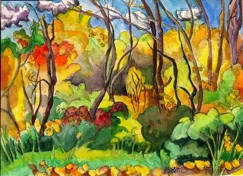 Fall Flames in the Woods